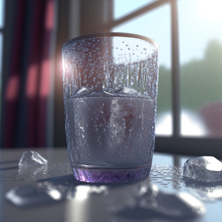 Ice pattern on dishes. AI renderの写真素材