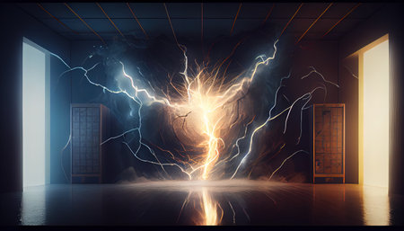 Free energy background. AI render.の写真素材