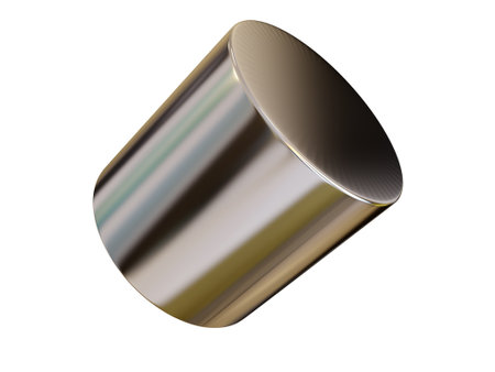 3d shape, metal geometric figure. 3d renderの写真素材