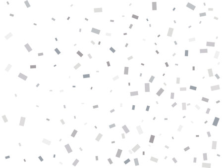 Modern Light silver Rectangular glitter confetti background. White festive textureのイラスト素材