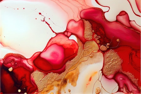 Red abstract backdrop. AI generatedの写真素材