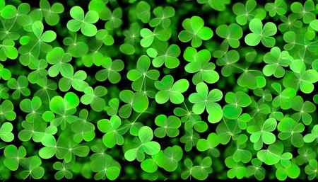 Clover background for St. Patricks Day. Ai render