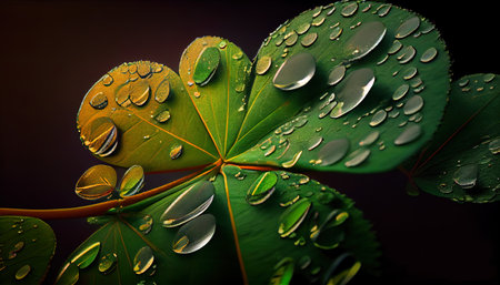 Clover background for St. Patricks Day. Ai render