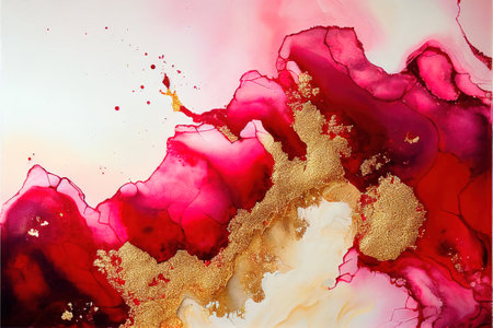 Red abstract backdrop. AI generated.の写真素材