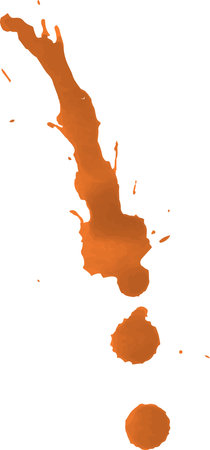 Diagonal brown paint splash with artistic flow.の写真素材