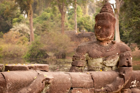 Buddha Statue, Angkor Wat, Cambodiaの写真素材