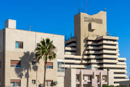 Al-Iskan Bank Building with offices of Housing Bank for Trade and Finance in Amman, Jordanのeditorial素材