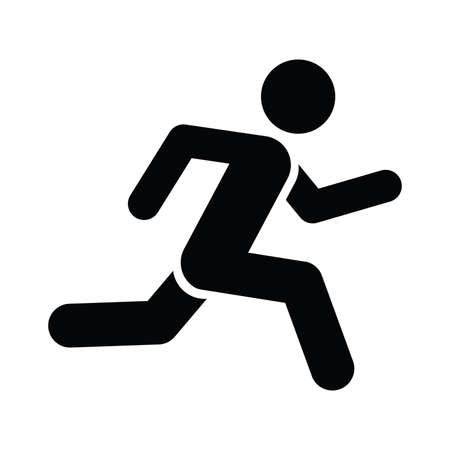 runner in the competition for champion, running man on the runwayのイラスト素材