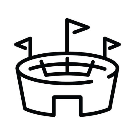 sport stadium of athlete, football and soccer field for sportsmanのイラスト素材