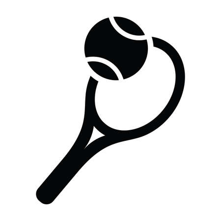 tennis racket with tennis ball for the sportsman in the gym, sports equipment of the athlete in the fitness centerのイラスト素材