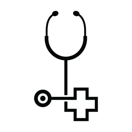 stethoscope of doctor in hospital for patients, medical equipment in medicalのイラスト素材