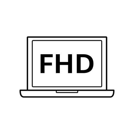 full hd display with high quality screen, hd display with lcd monitorhigh technology devices. can use this vector as commercial.のイラスト素材