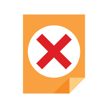 Cancel Icon Vector. Flat Color Design. Vector Illustration.のイラスト素材
