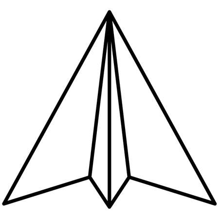 paper plane icon, sending message sign, direct message button, airplane on the sky, toy for the kidsのイラスト素材