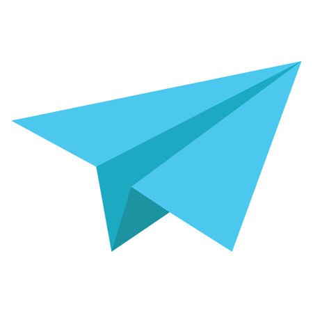 paper plane icon, sending message sign, direct message button, airplane on the sky, toy for the kidsのイラスト素材