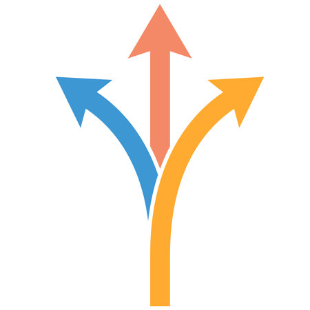 arrows flat icon on white background vector illustration for web and mobile design. arrow icon, direction sign, navigation symbol, growth sign in businessのイラスト素材