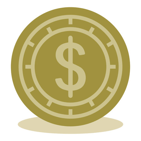 Dollar coin icon. Flat illustration of dollar coin icon for web designのイラスト素材