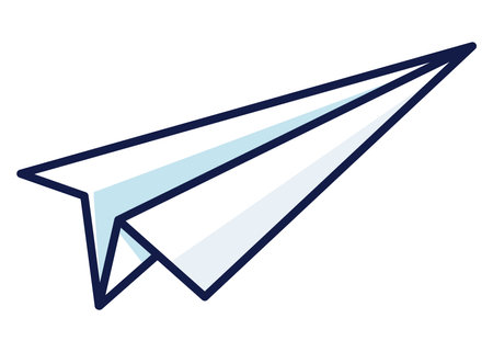 paper plane icon over white background vector illustration. vector illustratonのイラスト素材