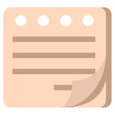 Note paper icon. Flat illustration of note paper icon for web designのイラスト素材