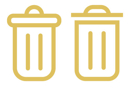 Trash can icon. Simple illustration of trash can vector icon for webのイラスト素材