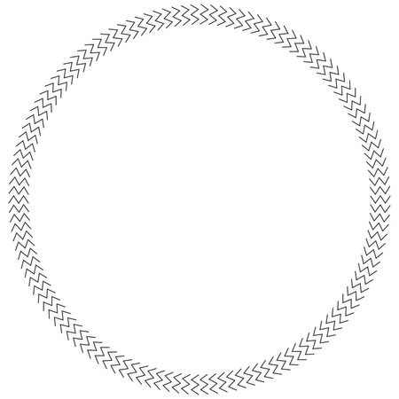 Circle frame with lines. Circular border. Vector illustration.のイラスト素材