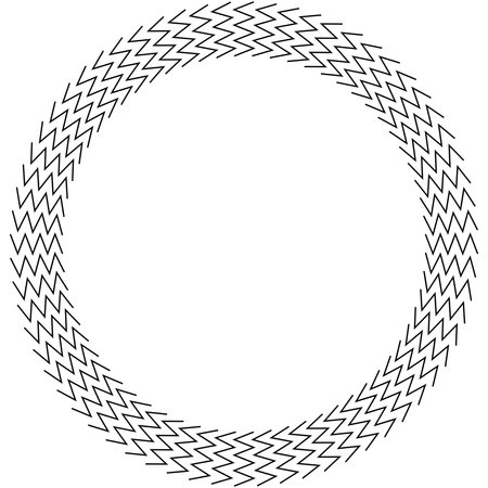 Geometric circle element. Circular, concentric lines shape.のイラスト素材