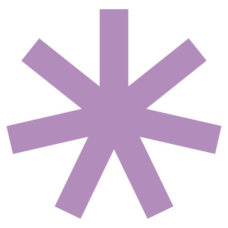 Snowflake flat icon. Vector purple symbol. Pictogram is isolated on a white background. Designed for web and software interfaces.のイラスト素材