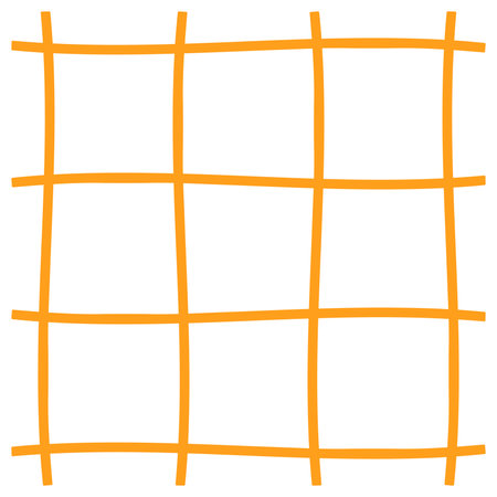 Vector illustration of a grid of yellow lines on a white background.のイラスト素材