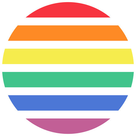 Colorful circle icon on white background. Flat style. Vector illustration.のイラスト素材