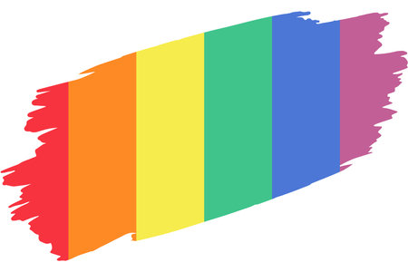 Rainbow flag, LGBT pride flag, pride flag, gender equality sign of humanity, diversity of gender, pride month symbolのイラスト素材
