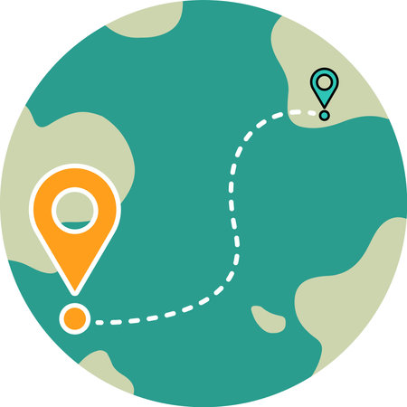 Location icon. Map pointer. Flat design style. Vector illustration.のイラスト素材