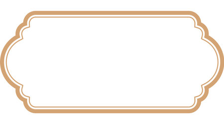 Border frame deco vector label simple line corner empty picture frame.のイラスト素材