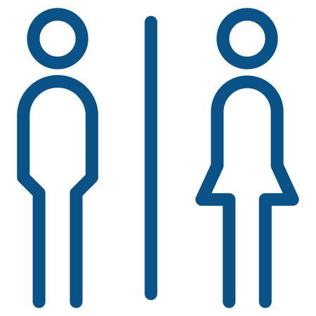 Toilet sign icon. Male and female toilet symbol. Vector illustrationのイラスト素材