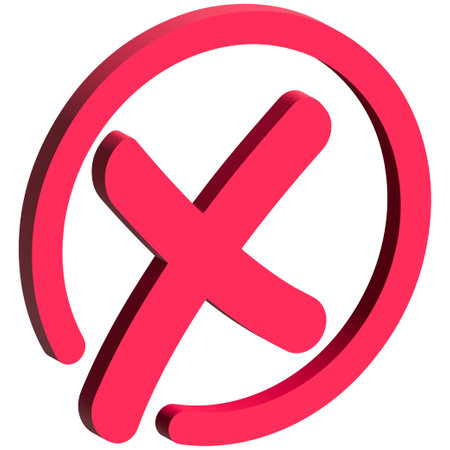 Red x sign isolated on white background. Vector illustration. Eps 10.の写真素材