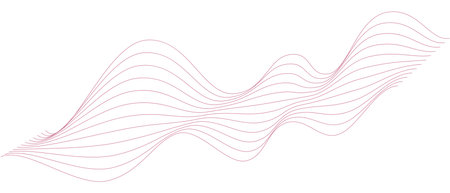 Abstract wavy line on white background. Vector illustration for your designのイラスト素材