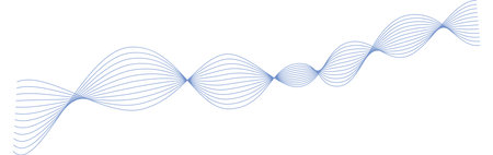 Abstract wave element for design. Digital frequency track equalizer. Stylized line art background. Vector illustrationのイラスト素材