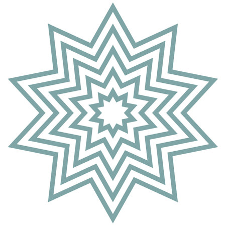 Geometric pattern in the form of a star. Vector illustration.のイラスト素材