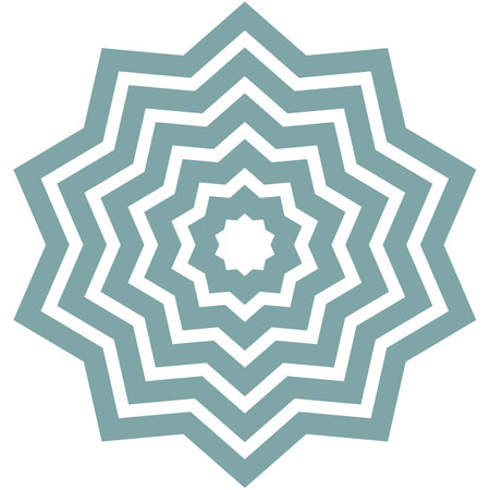 Isolated abstract mandala on a white background, Vector illustration.のイラスト素材