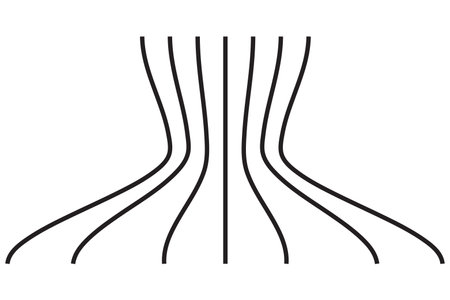 Abstract lines on a white background. Line art. Vector illustration. decorative abstract lines, abstract art for decoration of modern backgroundのイラスト素材