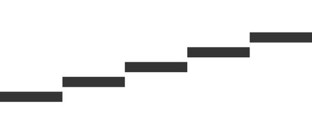 Staircase icon. Flat illustration of staircase icon for web designのイラスト素材