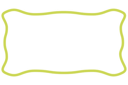 Green border frame deco vector label simple line corner empty copy spaceのイラスト素材