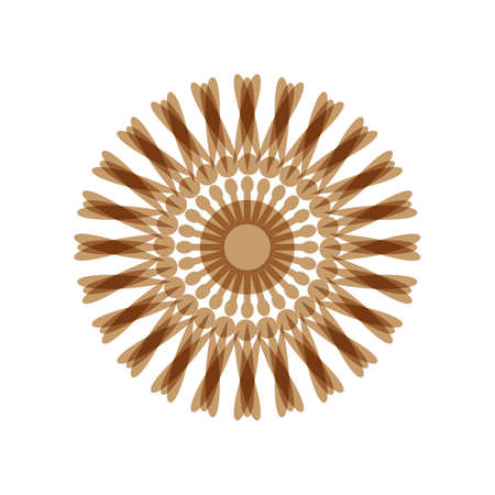 unique geometric mandalas,simple,modern,easy to change color and easy to editのイラスト素材