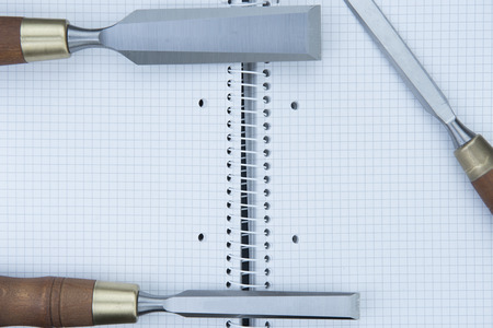 professional wood chiselsの写真素材