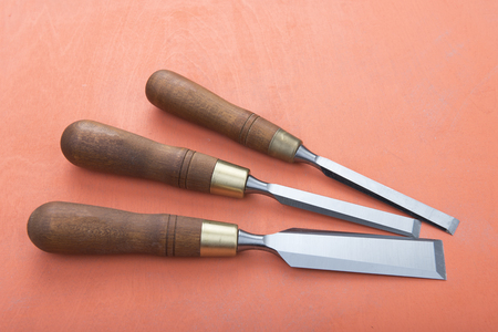professional wood chiselsの写真素材