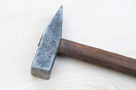 old tools on a natural wooden backgroundの写真素材