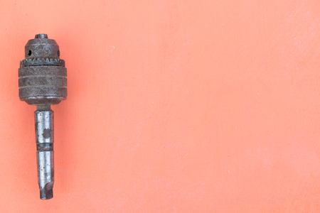 old tools on a natural wooden backgroundの写真素材