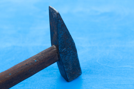 old tools on a natural wooden backgroundの写真素材