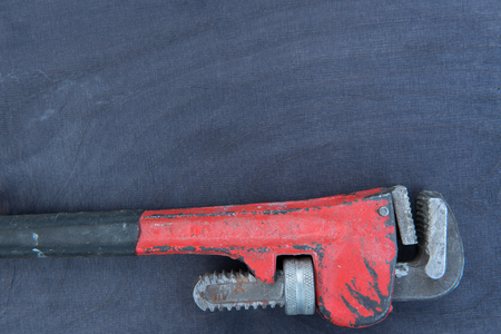 old tools on a natural wooden backgroundの写真素材
