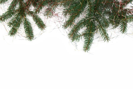 Christmas background with hearts and place for textの写真素材