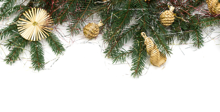 Christmas background with hearts and place for textの写真素材